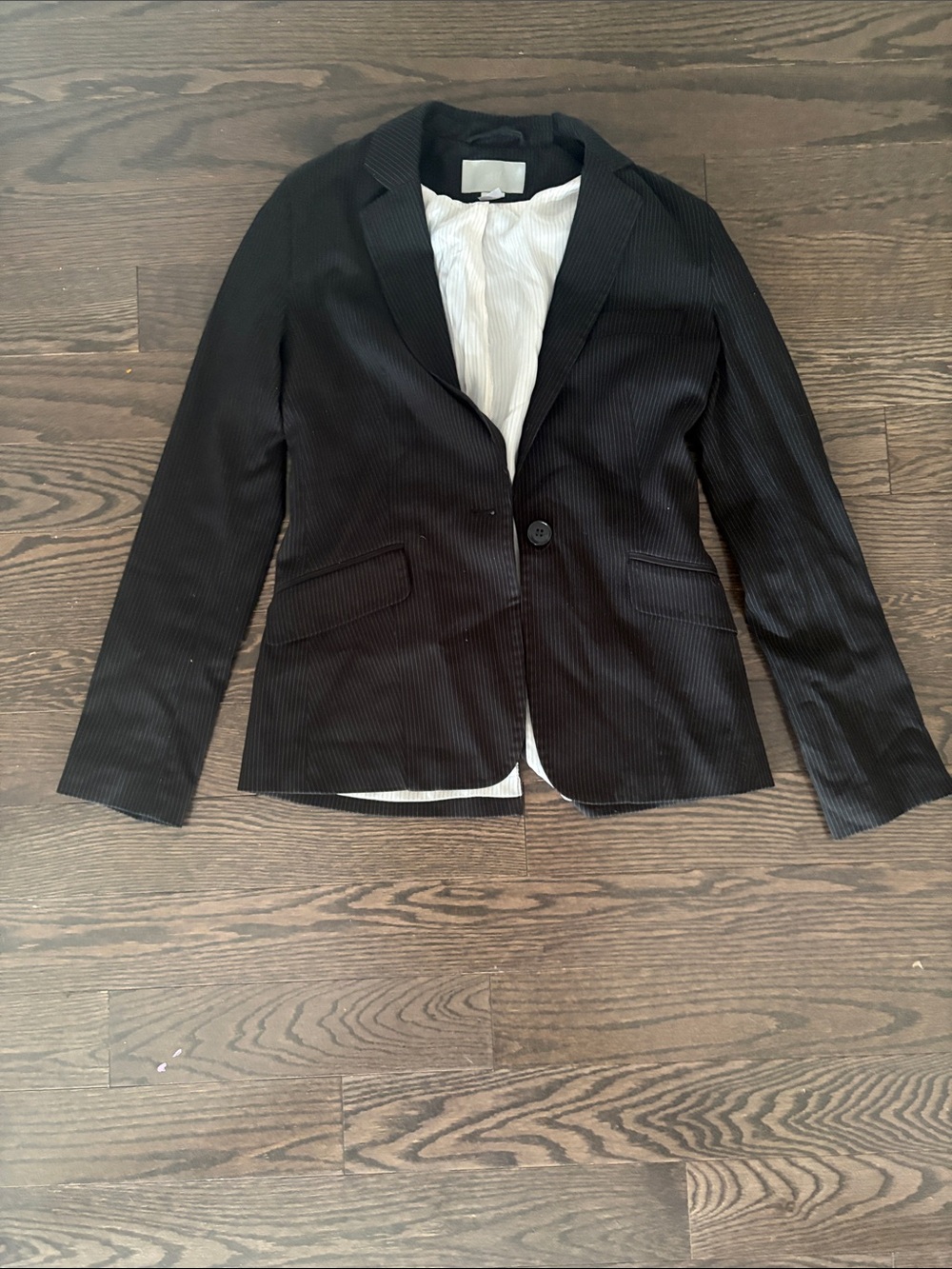 H&M Black Women's Single-Button Blazer Jacket
